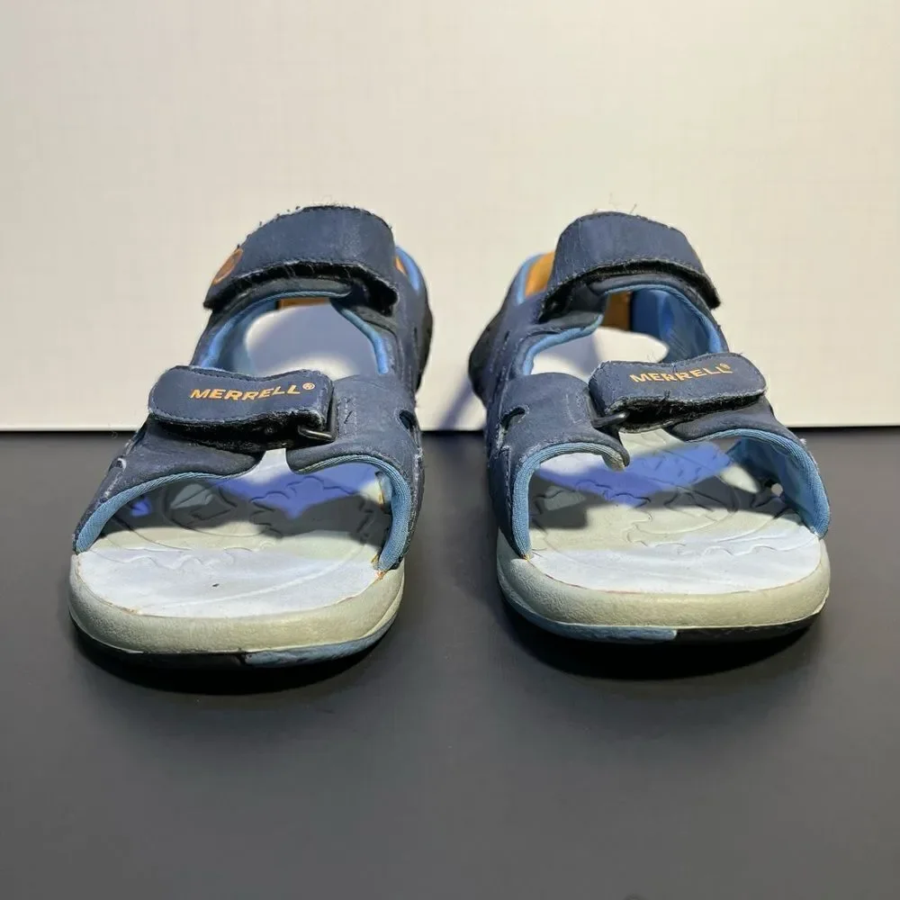 Boys MERRELL Rapid Pulse Navy Blue Hook & Loop Sandals / Size 5